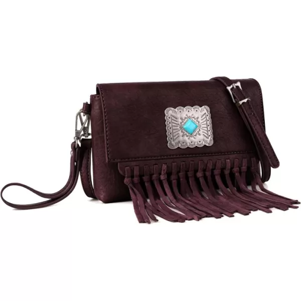 Wrangler Clutch Wristlet Fringe Purse Western Crossbody Bags for Women