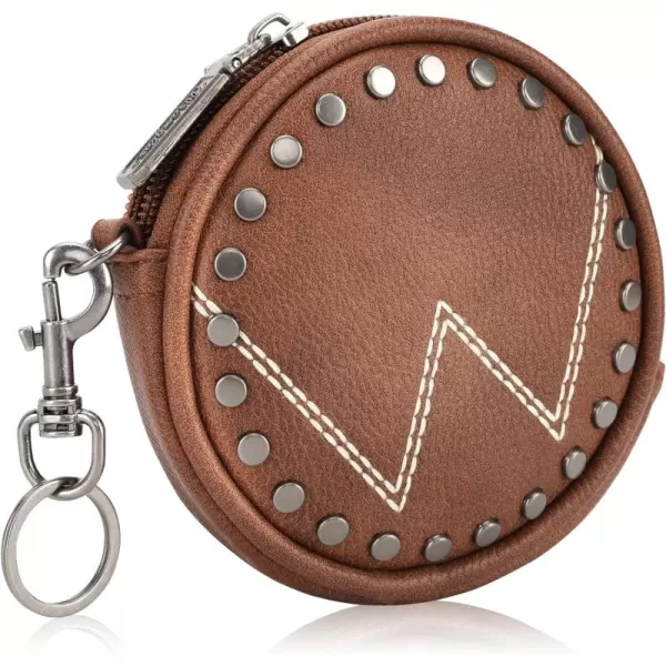 Wrangler Coin Purse Cowhide Leather Women Wallet with Keychain