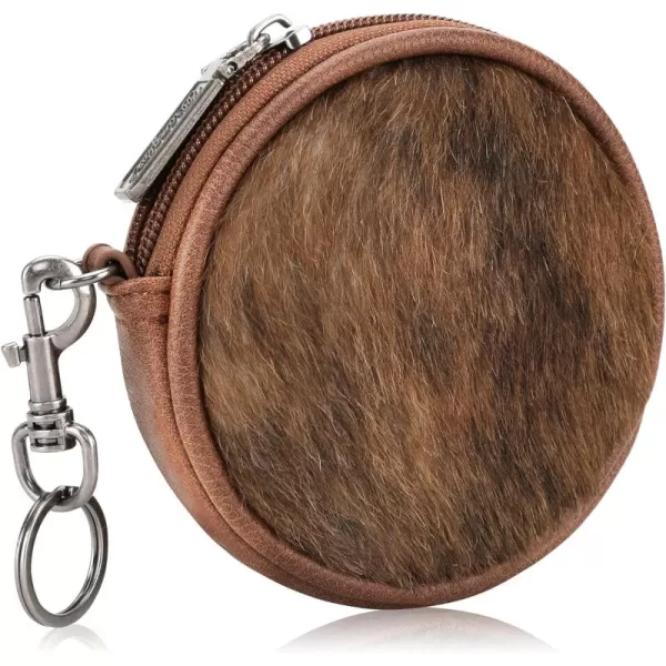 Wrangler Coin Purse Cowhide Leather Women Wallet with Keychain