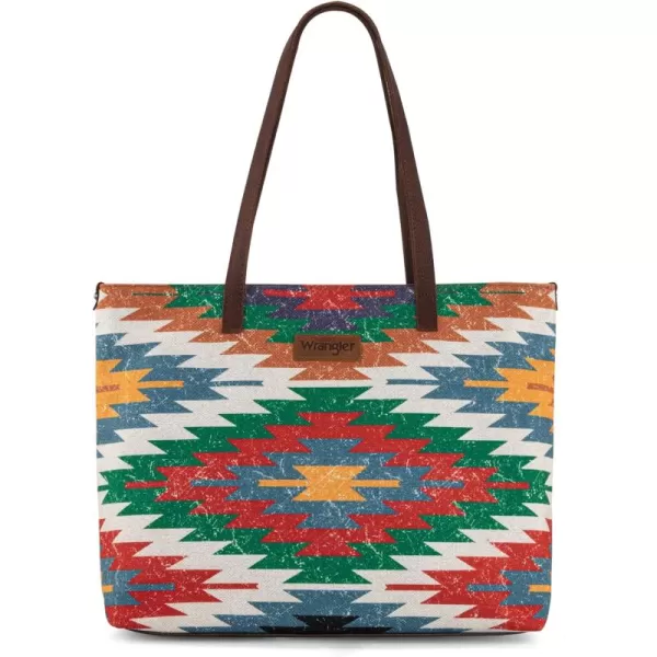 Wrangler Tote Purse Bag Aztec Canvas Shoulder Bags