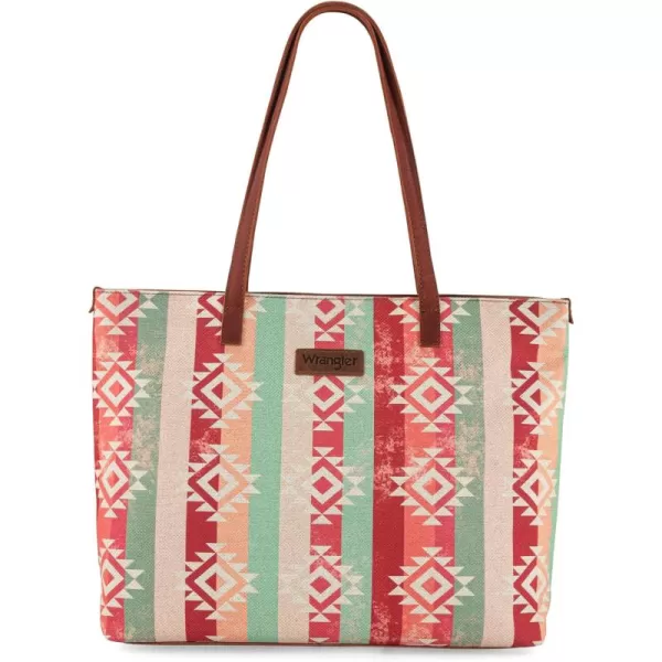 Wrangler Tote Purse Bag Aztec Canvas Shoulder Bags