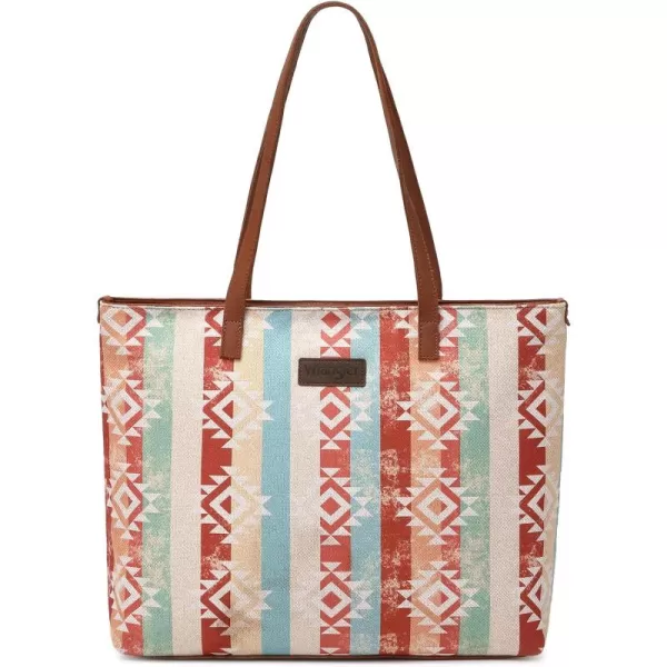 Wrangler Tote Purse Bag Aztec Canvas Shoulder Bags