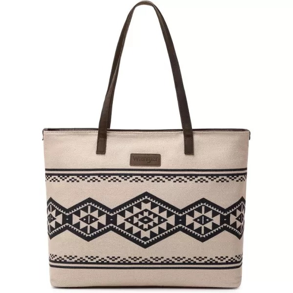 Wrangler Tote Purse Bag Aztec Canvas Shoulder Bags