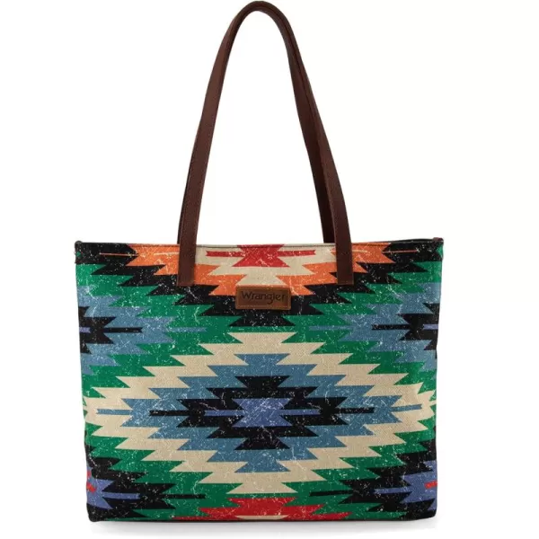 Wrangler Tote Purse Bag Aztec Canvas Shoulder Bags