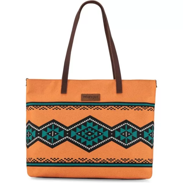 Wrangler Tote Purse Bag Aztec Canvas Shoulder Bags