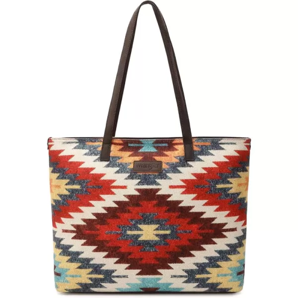 Wrangler Tote Purse Bag Aztec Canvas Shoulder Bags