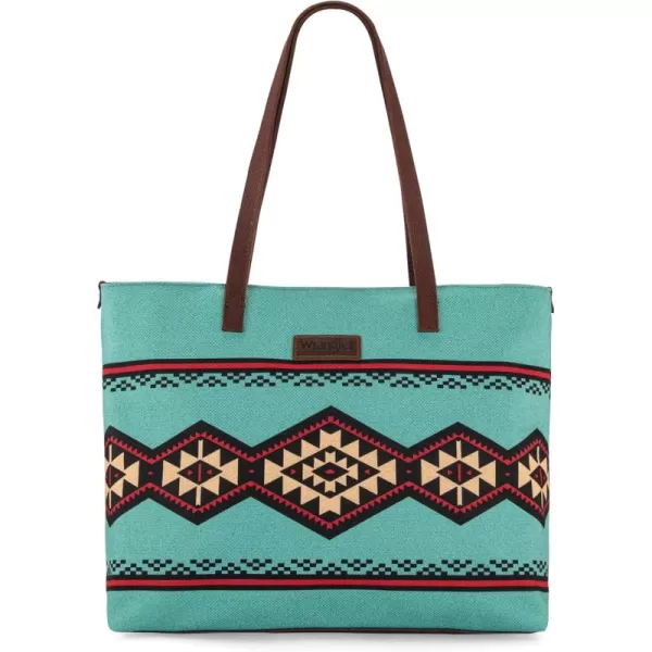 Wrangler Tote Purse Bag Aztec Canvas Shoulder Bags