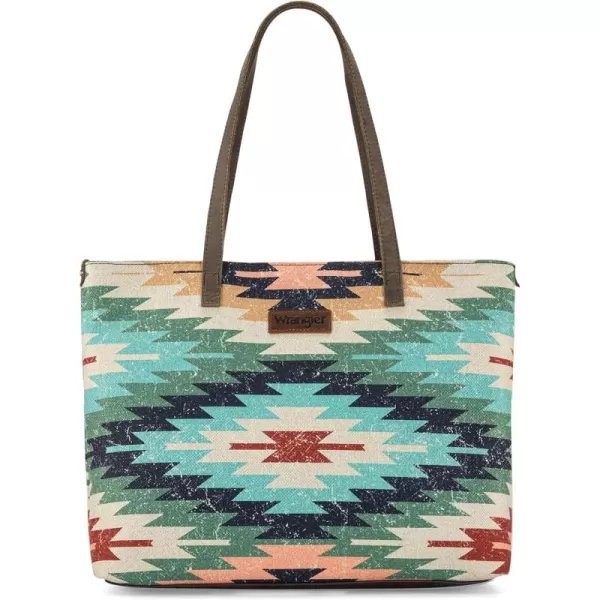 Wrangler Tote Purse Bag Aztec Canvas Shoulder Bags