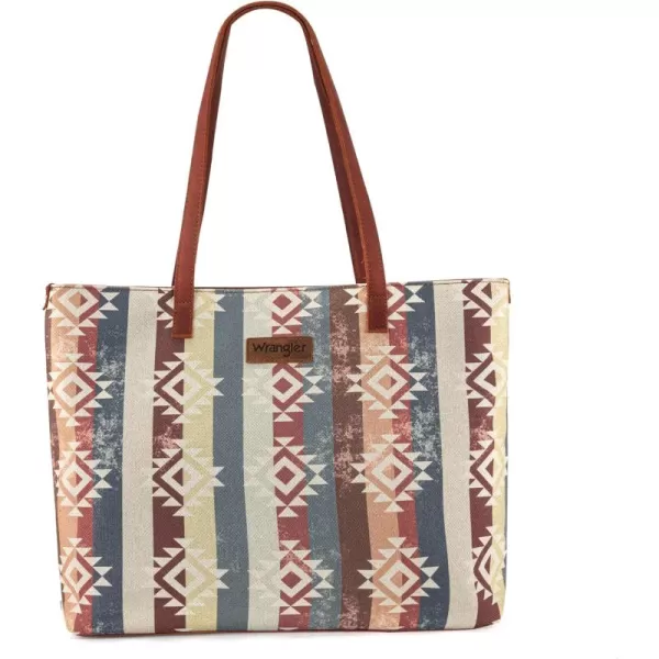 Wrangler Tote Purse Bag Aztec Canvas Shoulder Bags