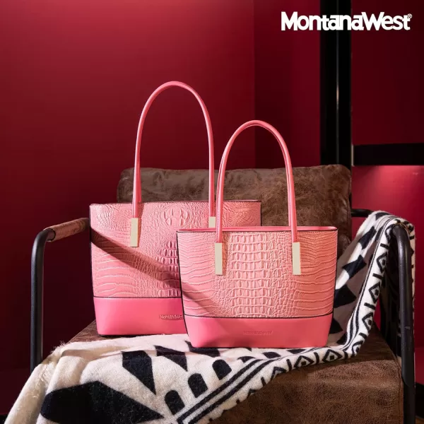 Montana West 2Pcs Tote Bags for Women Medium Satchel Purse Set