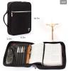 imageMontana West Bible Cover for Women Men with Leather Bookmark Book Carrying Cases Church Bag for Outdoor ProtectiveBlack