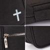 imageMontana West Bible Cover for Women Men with Leather Bookmark Book Carrying Cases Church Bag for Outdoor ProtectiveBlack