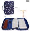 imageMontana West Bible Cover for Women Men with Leather Bookmark Book Carrying Cases Church Bag for Outdoor ProtectiveBlue