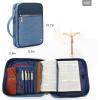 imageMontana West Bible Cover for Women Men with Leather Bookmark Book Carrying Cases Church Bag for Outdoor ProtectiveNavy