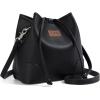 imageMontana West Lee Small Crossbody Bags for Women Drawstring Bucket Purse with Adjustable StrapBlack
