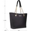imageMontana West Tote Bag for Women Chain Tophandle HandbagsB Black