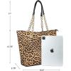 imageMontana West Tote Bag for Women Chain Tophandle HandbagsB Leopard