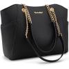 imageMontana West Tote Bag for Women Chain Tophandle HandbagsM Black