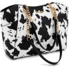 imageMontana West Tote Bag for Women Chain Tophandle HandbagsM Cow Print