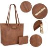 imageMontana West Tote Bags Vegan Leather Purses and Handbags for Women Top Handle Ladies Shoulder Bags2abrown