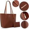 imageMontana West Tote Bags Vegan Leather Purses and Handbags for Women Top Handle Ladies Shoulder Bags6brown