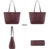 imageMontana West Tote Bags Vegan Leather Purses and Handbags for Women Top Handle Ladies Shoulder BagsAburgundy