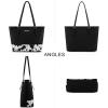 imageMontana West Tote Bags Vegan Leather Purses and Handbags for Women Top Handle Ladies Shoulder BagsCow Print H Black