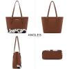 imageMontana West Tote Bags Vegan Leather Purses and Handbags for Women Top Handle Ladies Shoulder BagsCow Print H Brown