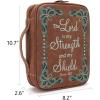 imageMontana West Western Style Embroidered Bible Covers for Women Men Book Carrying Case Church Bag Outdoor Bible Protective DC042CFBrown Turquoise