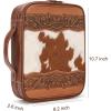 imageMontana West Western Style Embroidered Bible Covers for Women Men Book Carrying Case Church Bag Outdoor Bible Protective DC042CFTooling Brown