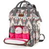 imageMontana West Wrangler Callie Diaper Bag Backpack with Stroller Straps Multifunction Baby Travel Bag WG22049110BDYAztecgrey