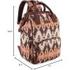 imageMontana West Wrangler Callie Diaper Bag Backpack with Stroller Straps Multifunction Baby Travel Bag WG22049110BDYBrown