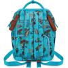 imageMontana West Wrangler Callie Diaper Bag Backpack with Stroller Straps Multifunction Baby Travel Bag WG22049110BDYTtturquoise