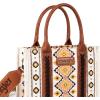 imageMontana West Wrangler Tote Bag for Women Western Shoulder Purses Boho Aztec Satchel HandbagsA Angel Diamond Tanguitar Strap M