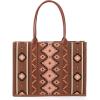 imageMontana West Wrangler Tote Bag for Women Western Shoulder Purses Boho Aztec Satchel HandbagsDark Brownl