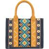 imageMontana West Wrangler Tote Bag for Women Western Shoulder Purses Boho Aztec Satchel HandbagsZ Angel Diamond Mustyellowguitar Strap M