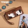 imageMontana West X Wrangler Womens Wallet Western Wristlet for Women Large Rfid Wallet with Detachable Credit Card HolderCowbrown