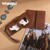imageMontana West X Wrangler Womens Wallet Western Wristlet for Women Large Rfid Wallet with Detachable Credit Card HolderCowbrown