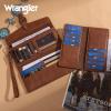 imageMontana West X Wrangler Womens Wallet Western Wristlet for Women Large Rfid Wallet with Detachable Credit Card HolderCowbrown