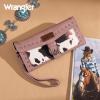 imageMontana West X Wrangler Womens Wallet Western Wristlet for Women Large Rfid Wallet with Detachable Credit Card HolderCowpink