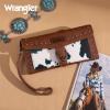 imageMontana West X Wrangler Womens Wallet Western Wristlet for Women Large Rfid Wallet with Detachable Credit Card HolderCowturquoise