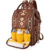 imageWrangler Diaper Bag Backpack Aztec Travel Backpack Purses Western MultiFunction Baby Bags for Mom with Waterproof Insulated PocketsCamel