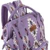 imageWrangler Diaper Bag Backpack Aztec Travel Backpack Purses Western MultiFunction Baby Bags for Mom with Waterproof Insulated PocketsPurple