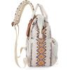 imageWrangler Diaper Bag Backpack Aztec Travel Backpack Purses Western MultiFunction Baby Bags for Mom with Waterproof Insulated PocketsTan