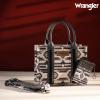 imageWrangler Tote Bag for Women Western Aztec Purse and Handbag SetAngel Diamond Black With Wallet