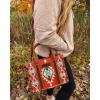 imageWrangler Tote Bag for Women Western Aztec Purse and Handbag SetAngel Diamond Burgundy With Wallet