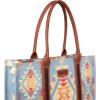 imageWrangler Tote Bag for Women Western Purse and Aztec Satchel HandbagAngel Blue
