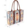 imageWrangler Tote Bag for Women Western Purse and Aztec Satchel HandbagAngel Blue