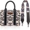 imageWrangler Tote Bag for Women Western Purse and Aztec Satchel HandbagAngel Diamond Black