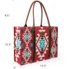 imageWrangler Tote Bag for Women Western Purse and Aztec Satchel HandbagAngel Diamond Burgundy